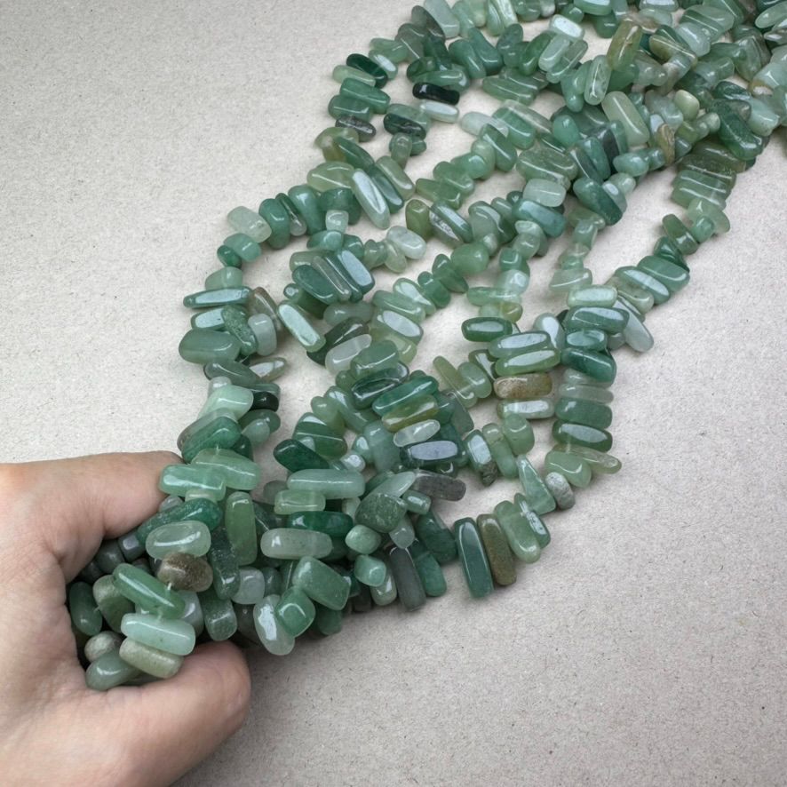 Piedra Natural Aventurina Verde Nuggets Grandes 10-30 x 4-10 mm