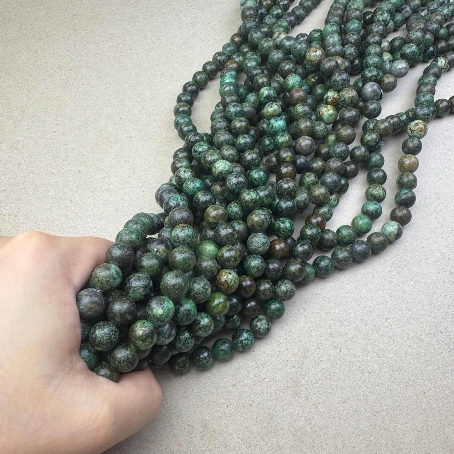 Piedra Natural Jaspe Turquesa Africana Redonda 10 mm