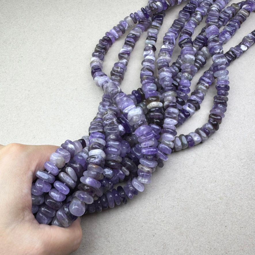 Piedra Natural Amatista Nuggets Cubos Chatos 9-13 x 8-12 x 3-6 mm