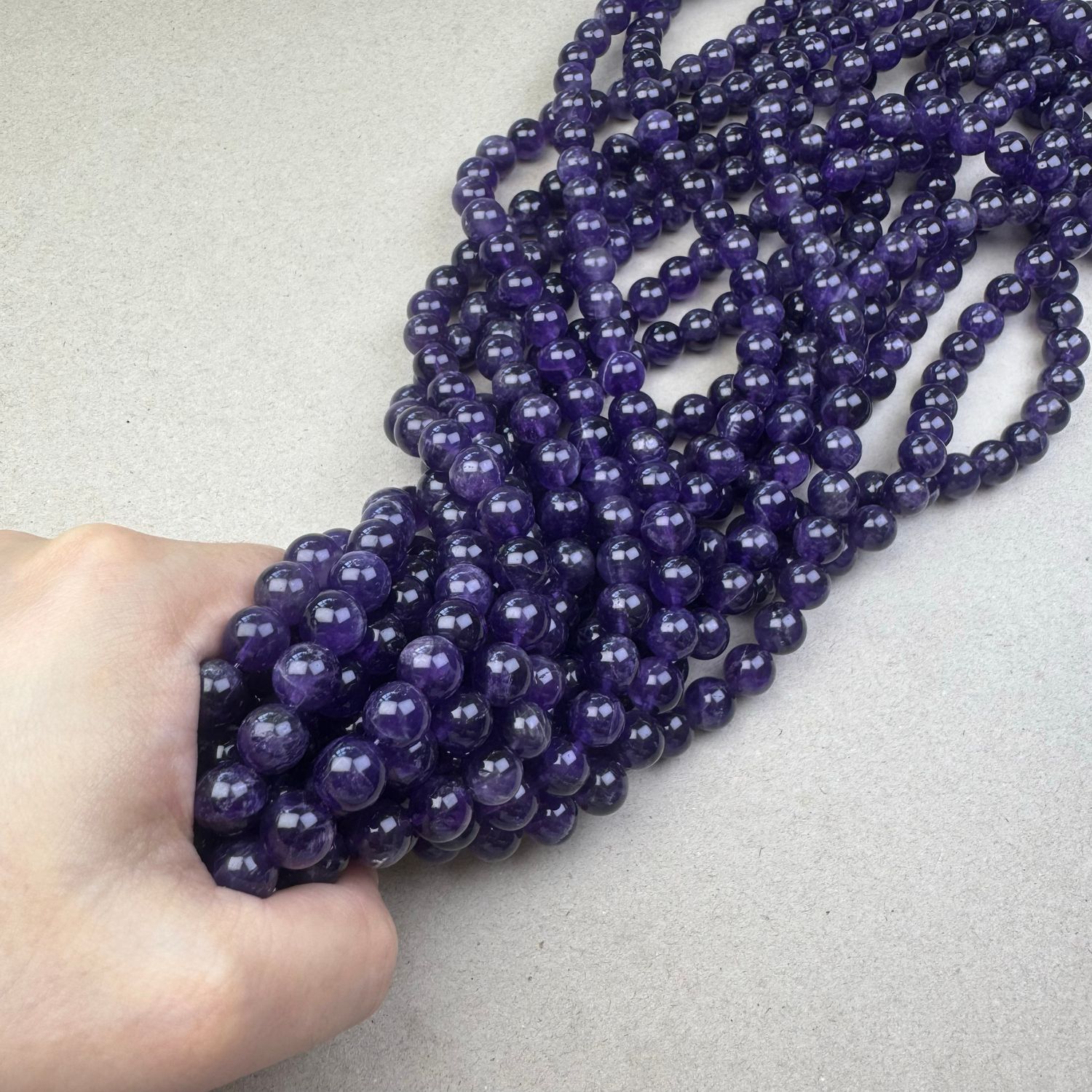 Piedra Natural Amatista Redonda 10 mm