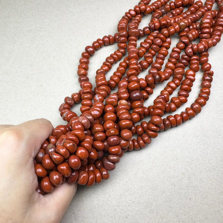 Piedra Natural Jaspe Rojo Nuggets 4-14 x 4-12 mm