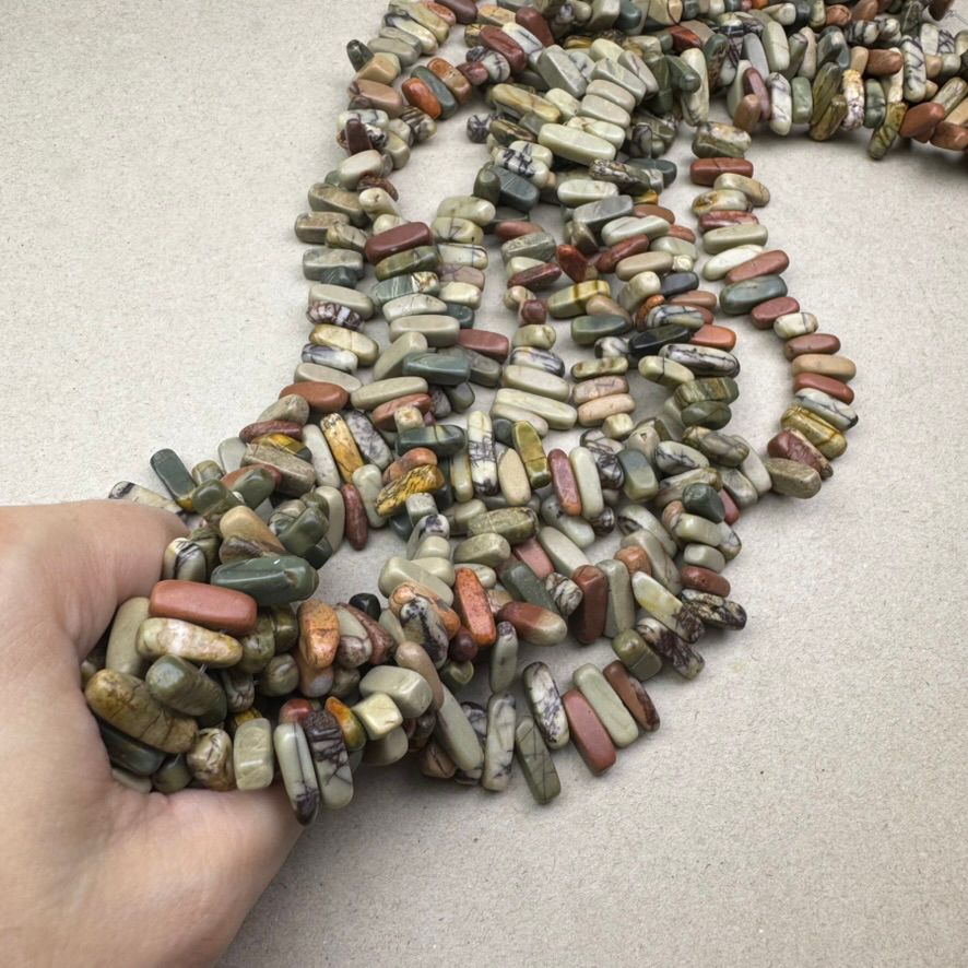 Piedra Natural Jaspe Picasso Nuggets 2-5 x 8-20 x 5-7 mm