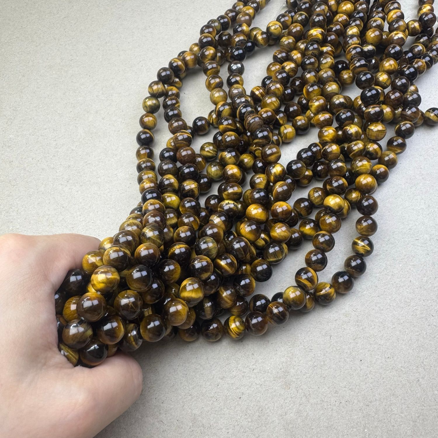 Piedra Natural Ojo de Tigre Redonda 10 mm