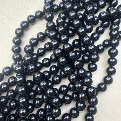 Piedra Natural Obsidiana Negra Redondo 10 mm