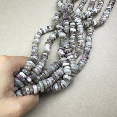 Piedra Natural Turmalina Blossom Nuggets Cubos Chatos 9-13 x 8-12 x 3-6 mm