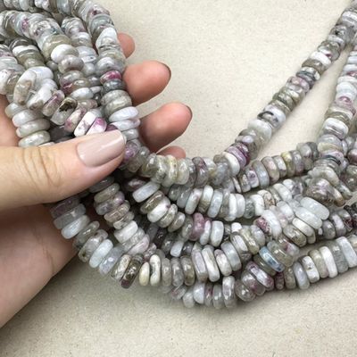 Piedra Natural Turmalina Blossom Nuggets Cubos Chatos 9-13 x 8-12 x 3-6 mm