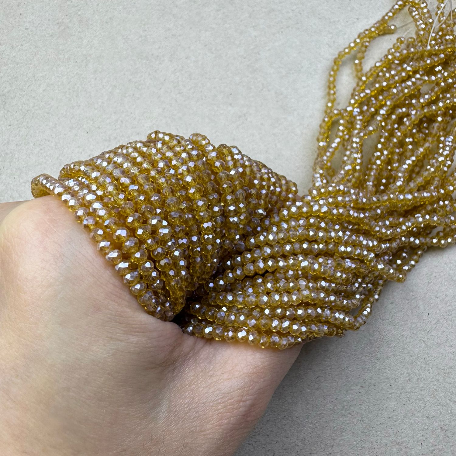 Cristal Dona Facetada Transparente Lustre 3 x 2.5 mm Camel