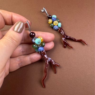 Caravana Perno Lagrima Larga y Tapa de Acero Quirúrgico 15 x 3 mm