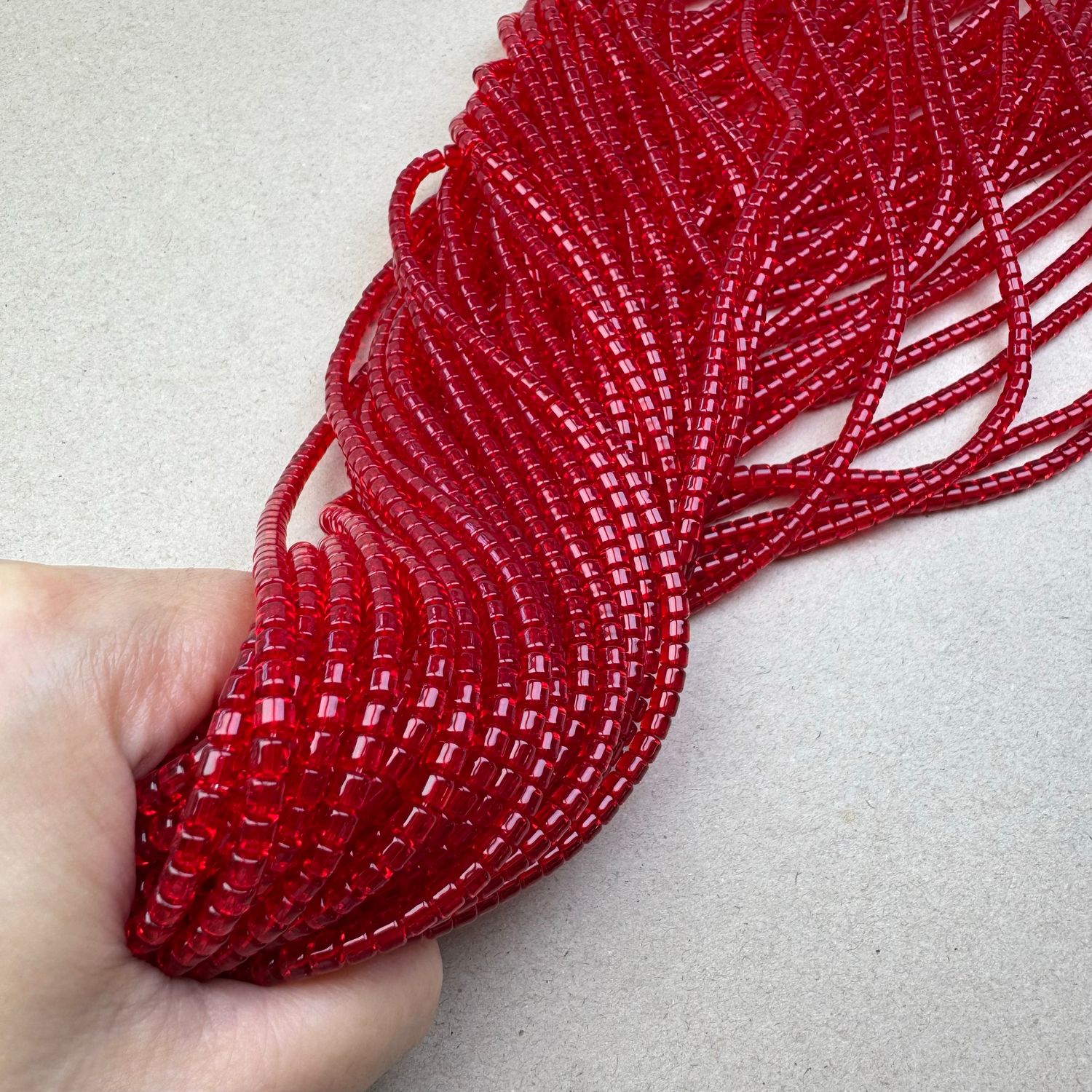 Vidrio Barril Transparente 4.5 x 3.5 mm Roja