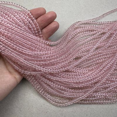 Vidrio Barril Transparente 4.5 x 3.5 mm Rosa