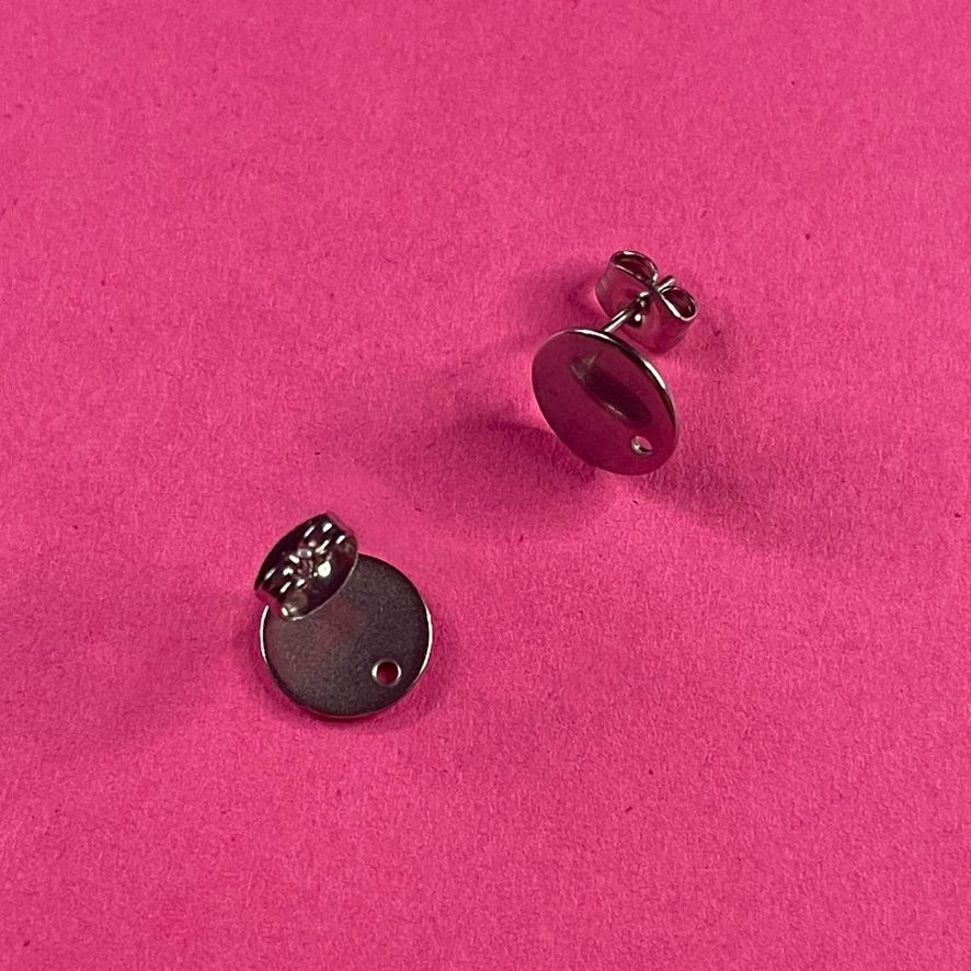 Caravana Perno Redondas y Tapa de Acero Quirúrgico 10 x 1 mm