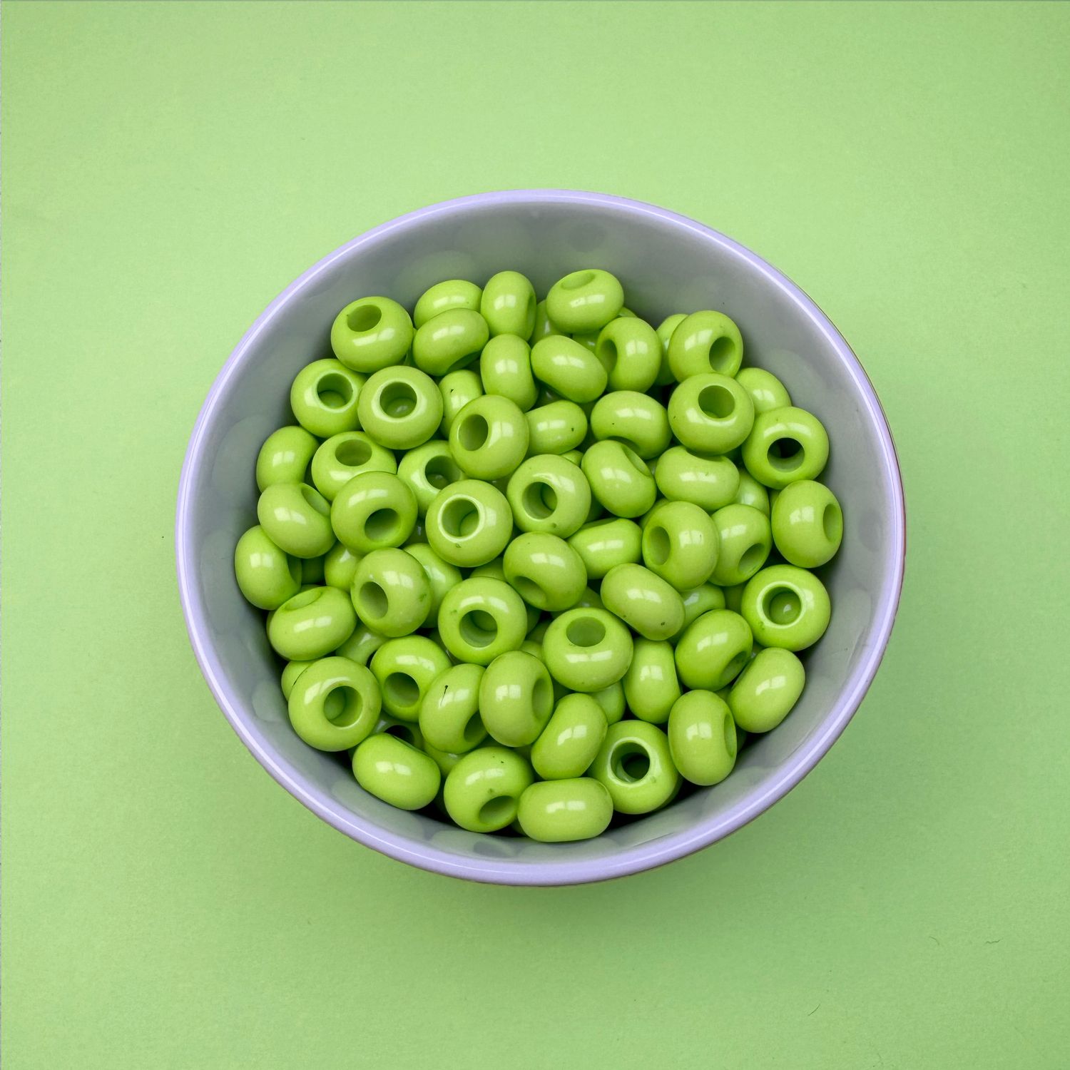 Acrílico Dona Opaca 14 x 8 mm Verde Manzana
