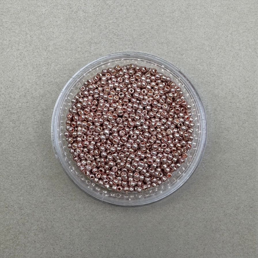 Mostacilla Redonda Calibrada 11/0 (2.3 x 1.5 mm) Metalizada Cobre Rosa