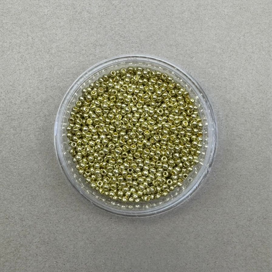 Mostacilla Redonda Calibrada 11/0 (2.3 x 1.5 mm) Metalizada Dorado