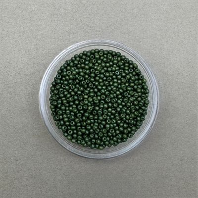 Mostacilla Redonda Calibrada 11/0 (2.3 x 1.5 mm) Metalizada Mate Verde Oscuro