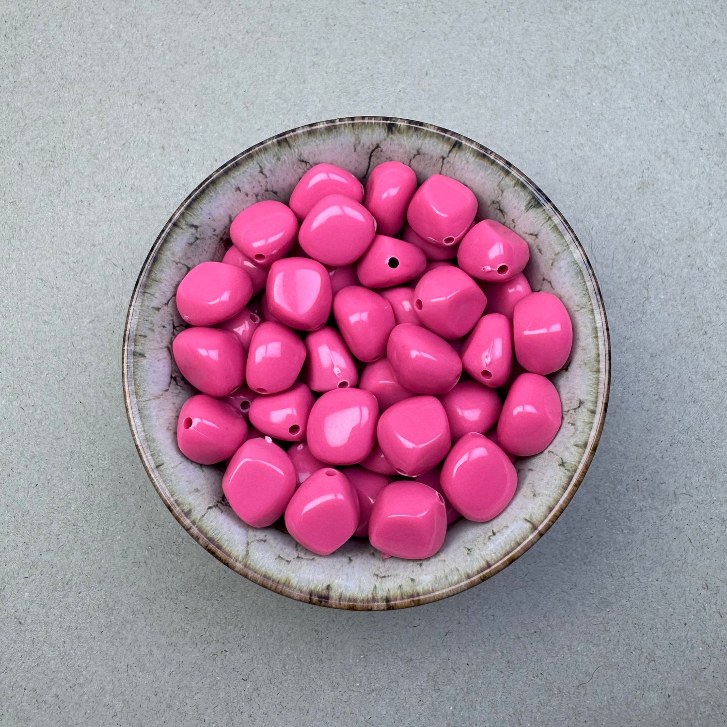 Acrílico Nugget Opaco 15.5 x 14 x 11 mm Fuscia