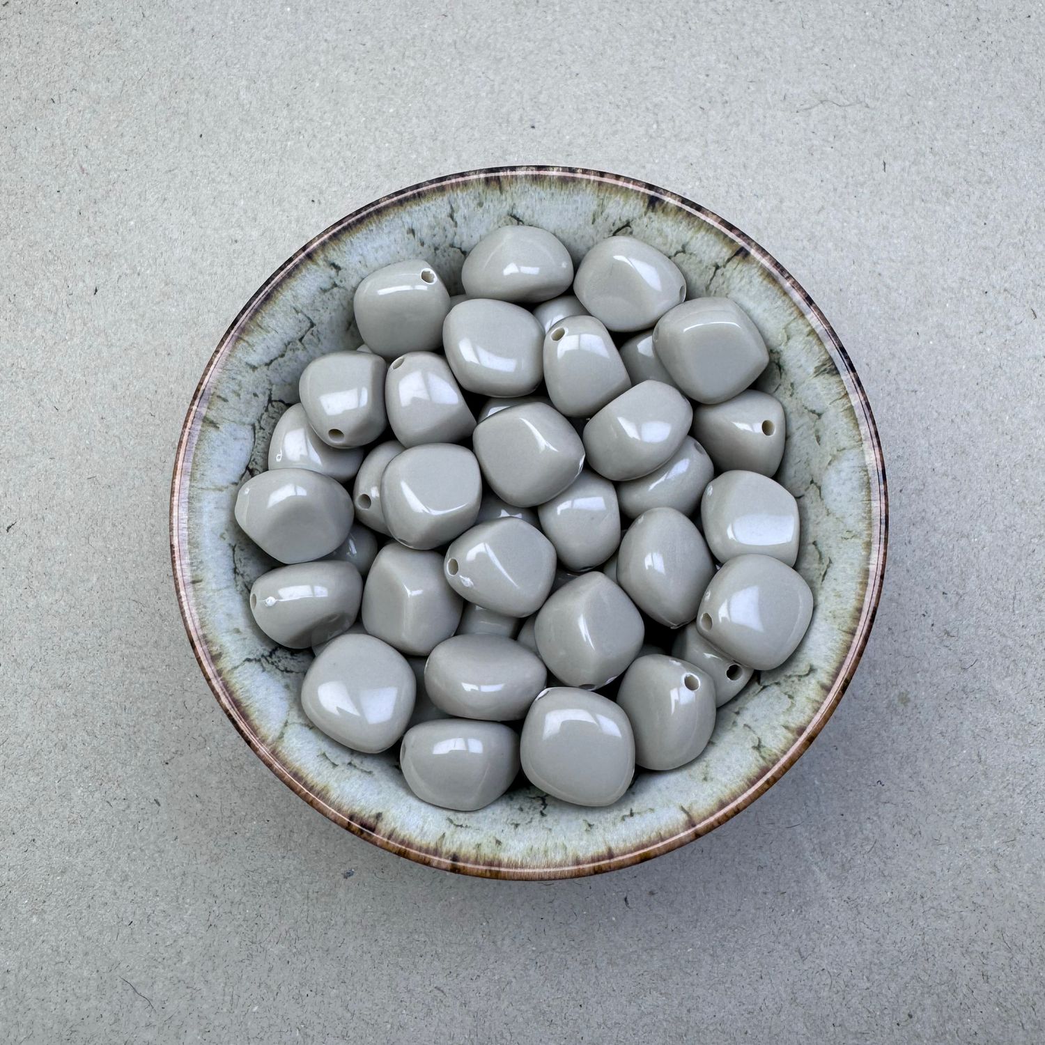 Acrílico Nugget Opaco 15.5 x 14 x 11 mm Gris