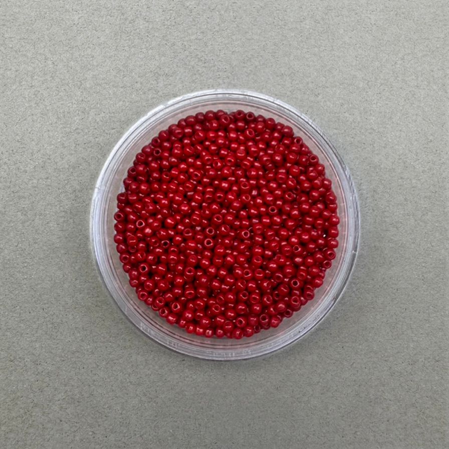 Mostacilla Redonda Calibrada 11/0 (2.3 x 1.5 mm) Roja