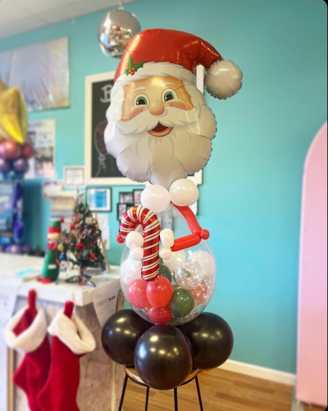Santa Buddy Stuffed Balloon Bouquet