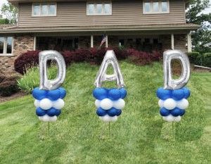 Father's Day Yard Party Poles