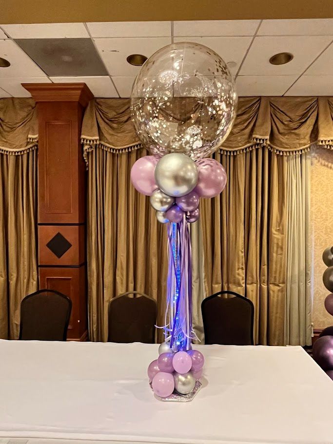Confetti and Tassles Centerpieces
