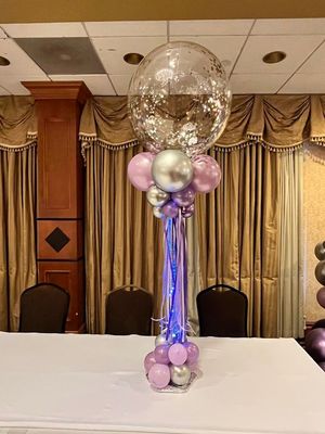 Confetti and Tassles Centerpieces
