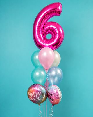 Helium Number Stack Bouquets