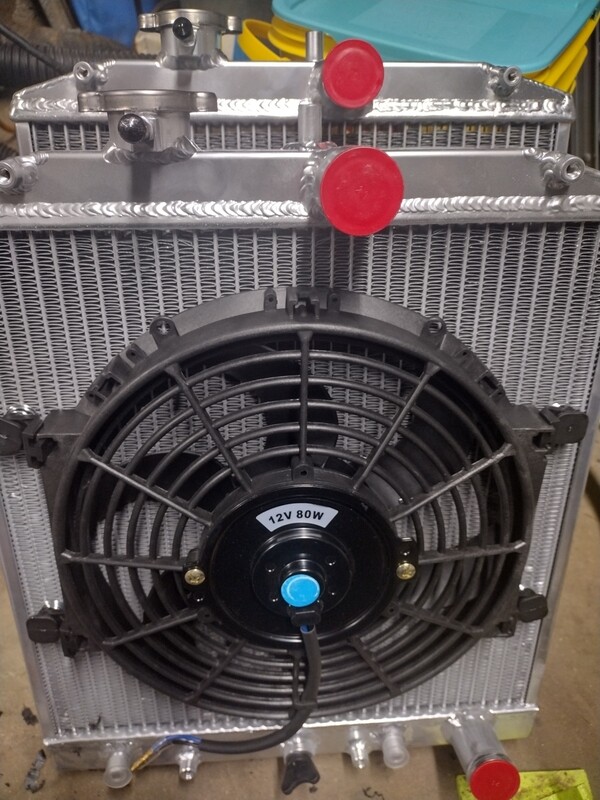 new compact radiator with 80watt 12&quot; cooling fan