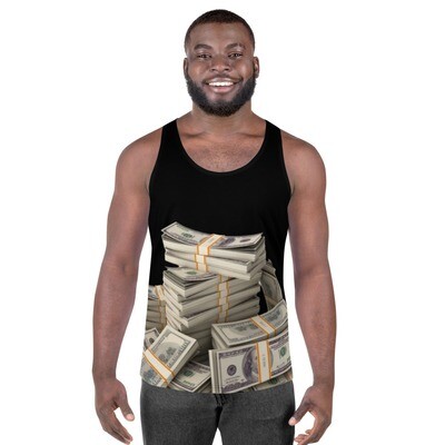 New All Over Stack Of Money Unisex Tank Top