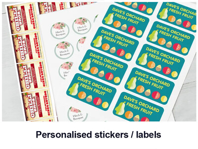 Personalised stickers/ labels