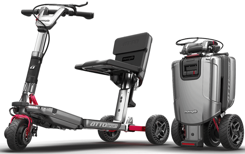 Elektromobil ATTO-SPORT | falt - und teilbarer Mini-Scooter, 6 km/h, UPGRADE-VERSION | Reisescooter