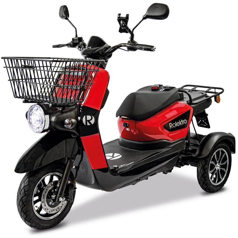 Rolektro E-CARRIER 25 km/h, Bleigel-Akku oder LITHIUM, Rot, ohne Koffer