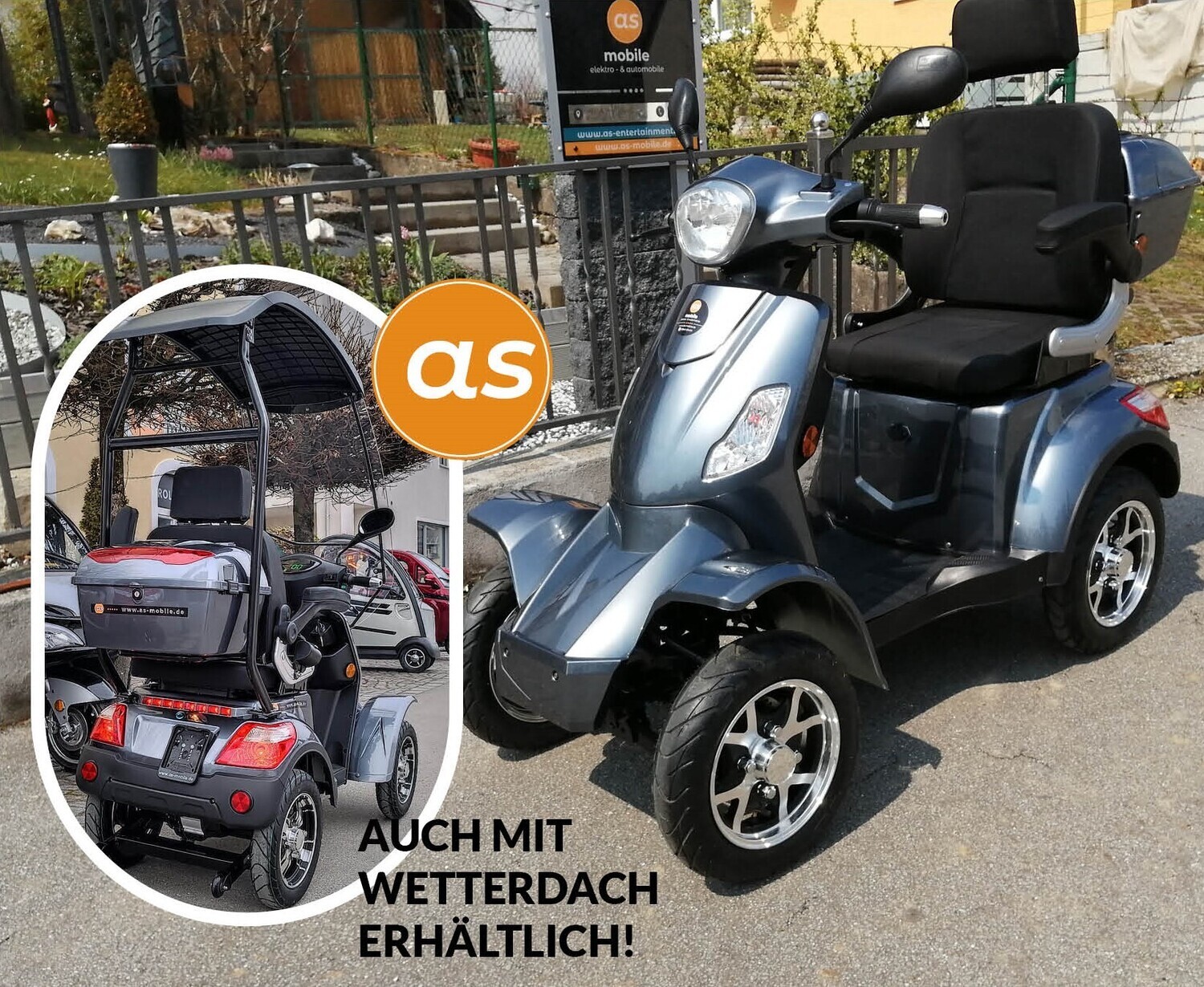 Quad ETO 25 km/h, Bleigel-Akku | Elektromobil, Seniorenmobil, Mofa | Mit und ohne Dach