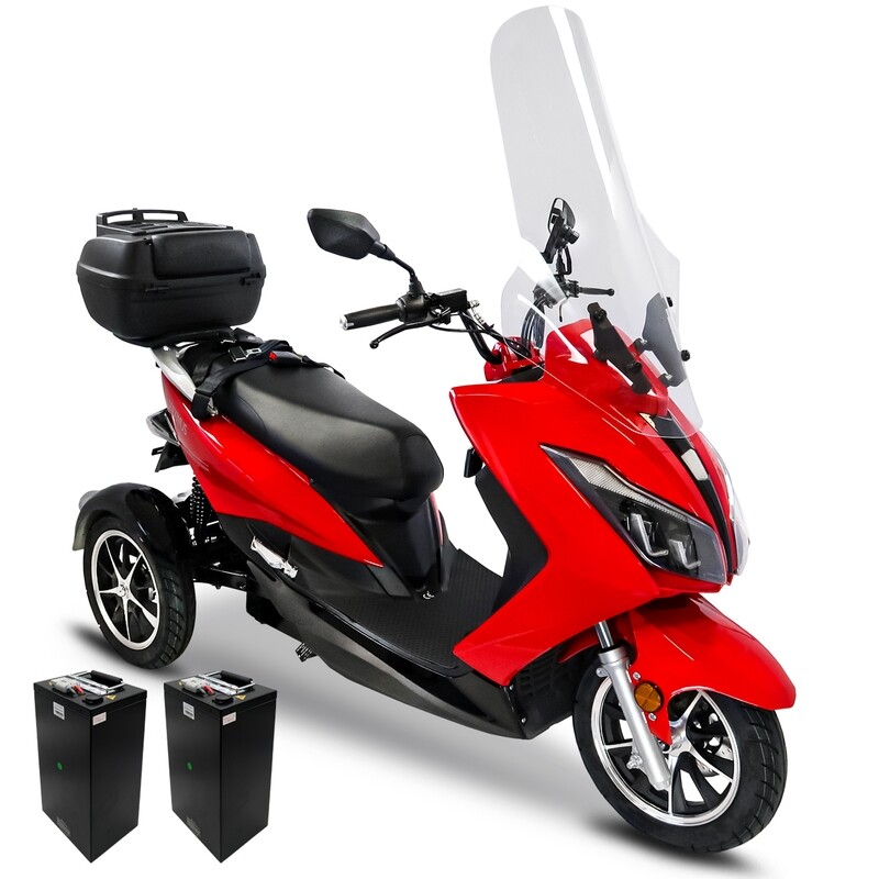 Trike MAXIMUS |  25 km/h | 3-Rad für zwei Personen, Lithium entnehmbar, Elektromobil, E-Roller