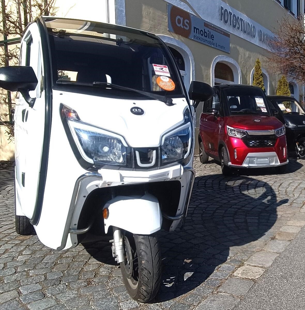 E- Kabinenroller AS-6000 1.0 weiß gebraucht | 25 km/h oder 45 km/h * Mopedauto,  Microcar, Elektromobil