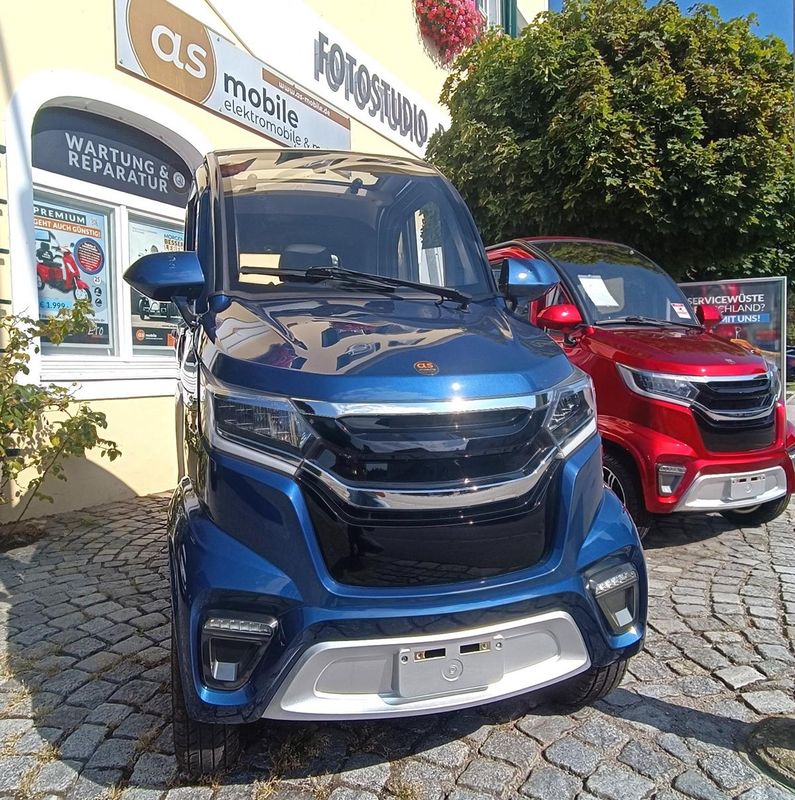 E- Kabinenroller AS-8000 1.0 blau | SONDERAKTION LAGERAUFLÖSUNG HERSTELLER | 45 km/h oder 25 km/h | Mopedauto,  Microcar, Miniauto