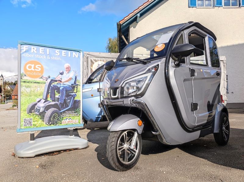 Kabinenroller 25 km/h |  AS 6000 1.0 grau gebraucht | Neuwertig |  Mofaauto, Microcar, Elektromobil
