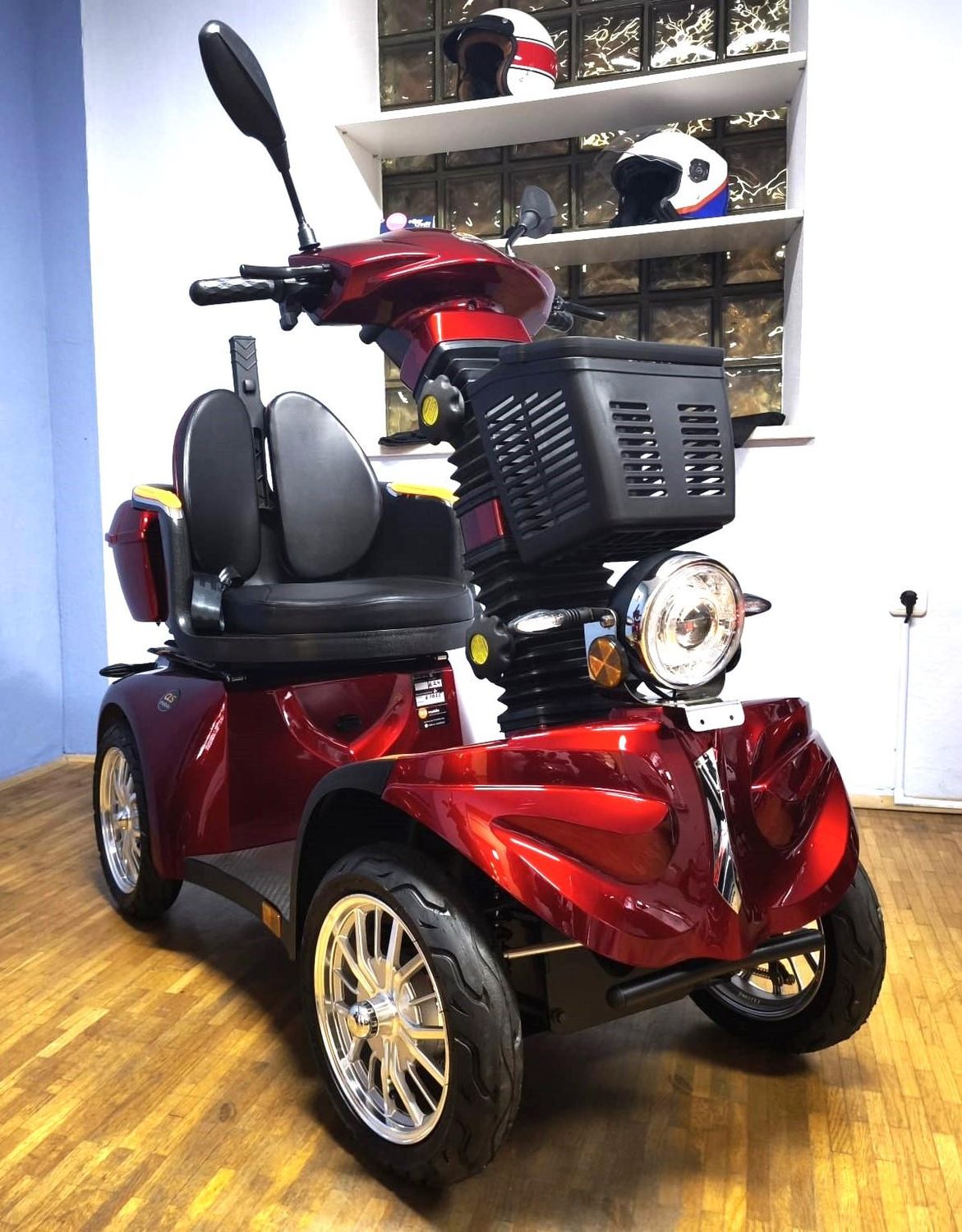 Elektromobil ECO ENGEL 540 Rot, GERAS, 25 km/h, Elektromagnetische Bremse 1000 Watt Motor 4 Rad