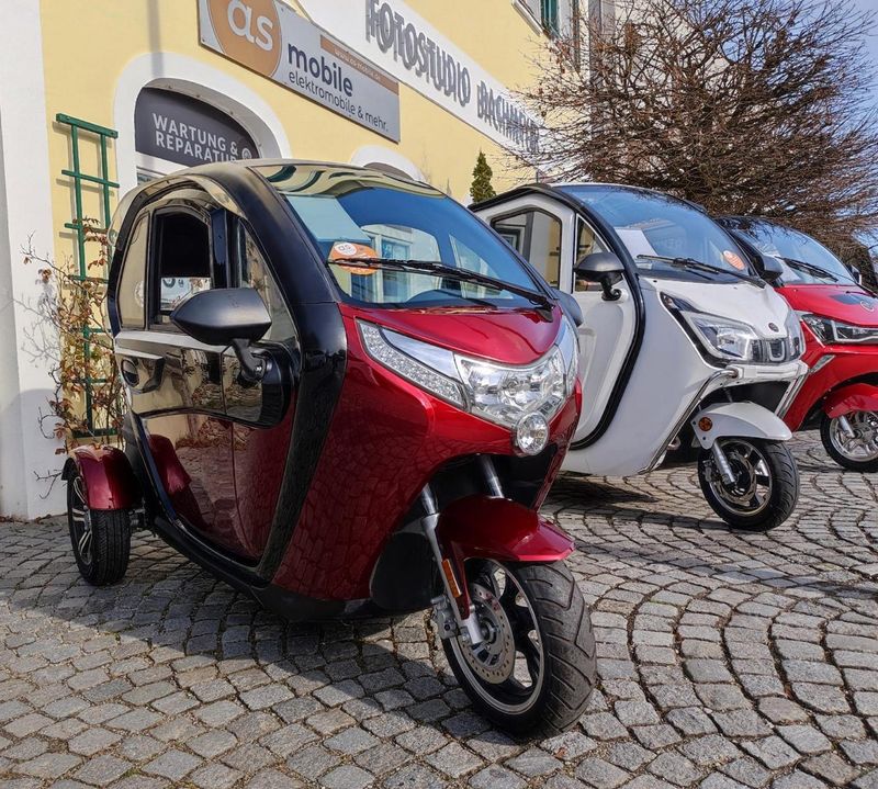 E- Kabinenroller AS 5000 1.0 gebraucht | Nur 229 km | 25 km/h oder 45 km/h * Mopedauto,  Microcar, Elektromobil, Anaig, Geco Ole