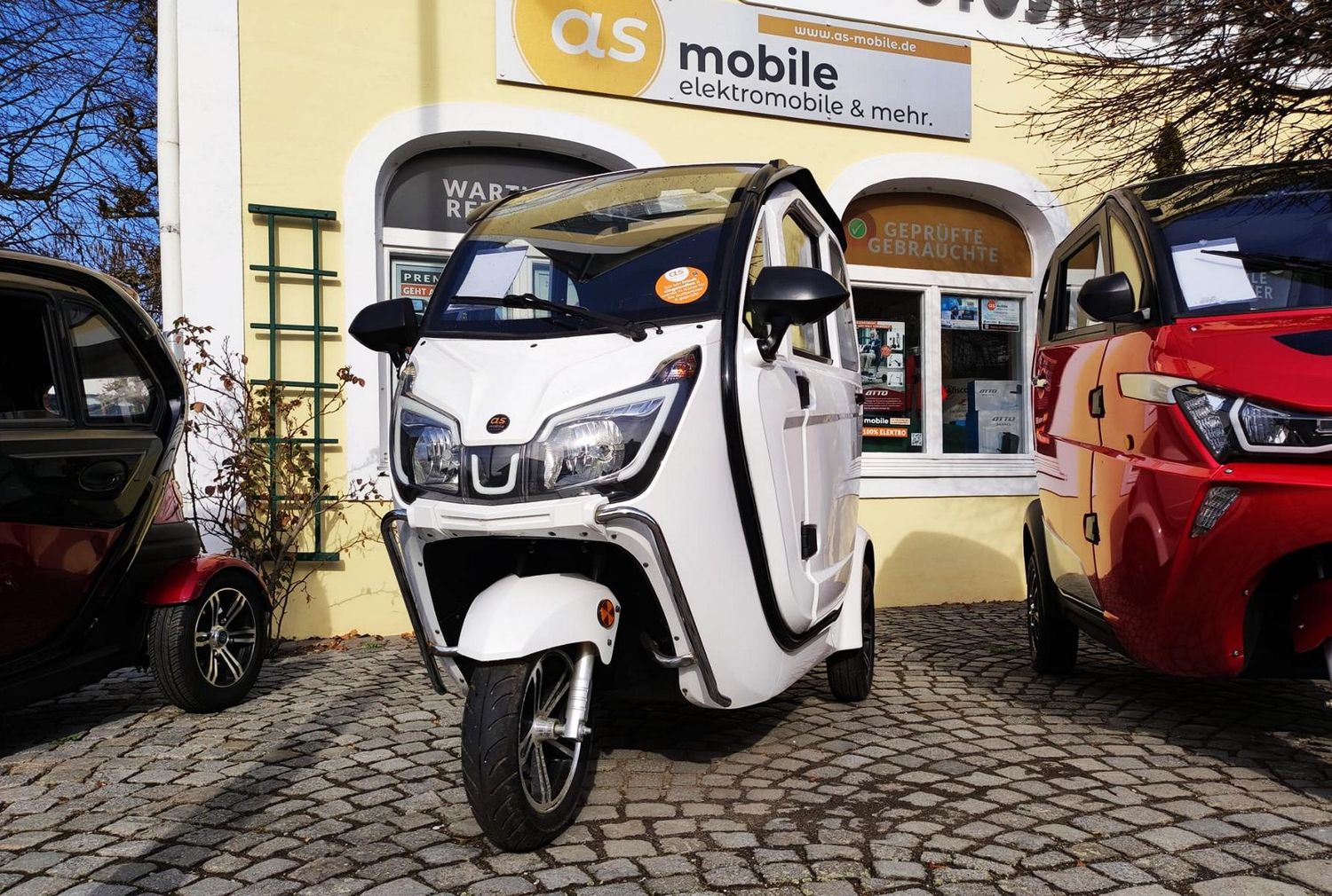 E- Kabinenroller AS 6000 1.0 gebraucht 3000 Watt weiß | 45 km/h oder 25 km/h * Mopedauto,  Microcar, Elektromobil
