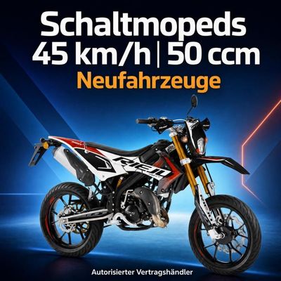 50ccm Schaltmopeds (45 km/h) – Enduro & Supermoto Neufahrzeuge