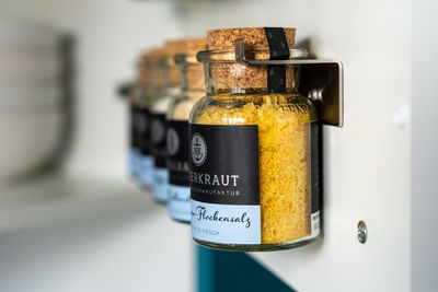 Einbauregal Schrank 5-Fach Korkengläser z.B. Ankerkraut (Edelstahl) Einbauregal Schrank 5-Fach Korkengläser z.B. Ankerkraut (Edelstahl)