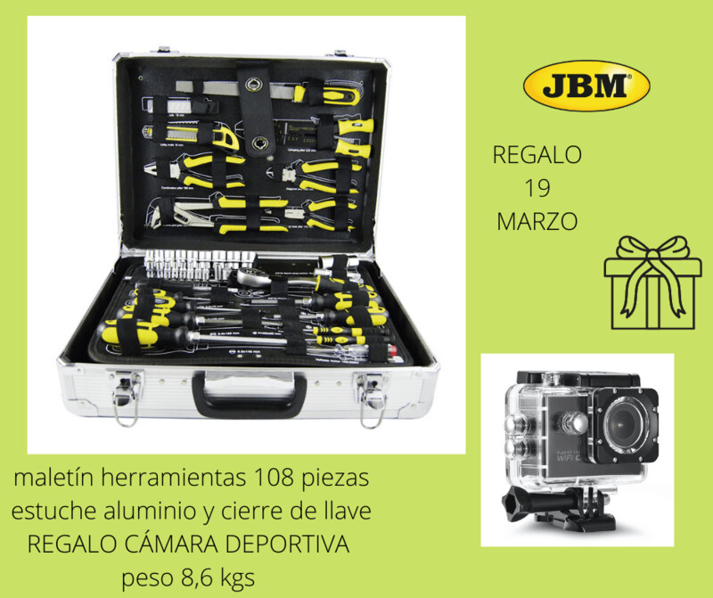 Maletín aluminio 108 piezas