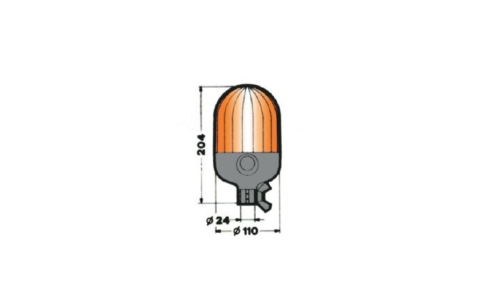 46.00 Faro rotativo ámbar
