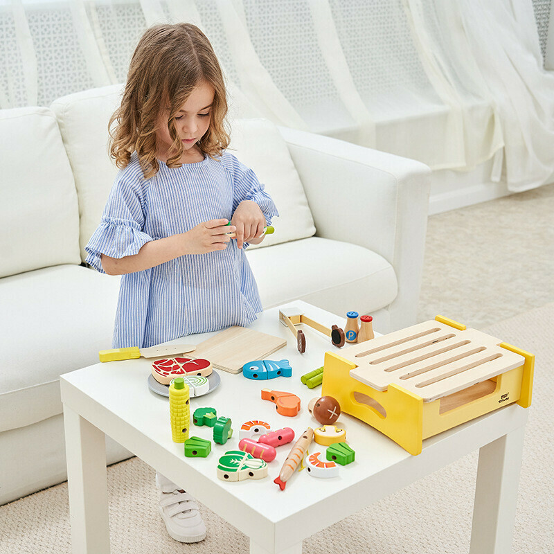 Wooden Play Toy Cooking Puzzle Toy Gift