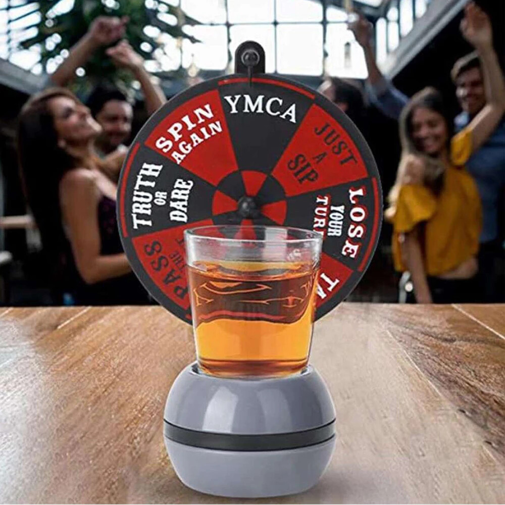 Funny Spinner Rotatable Beer Wine Glass Cup Wine Bar Party Drinking Game