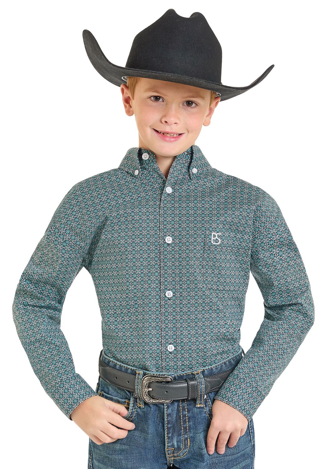 Rock & Roll Long Sleeve Button SBB2S07405, Shirts - Kids: X Small