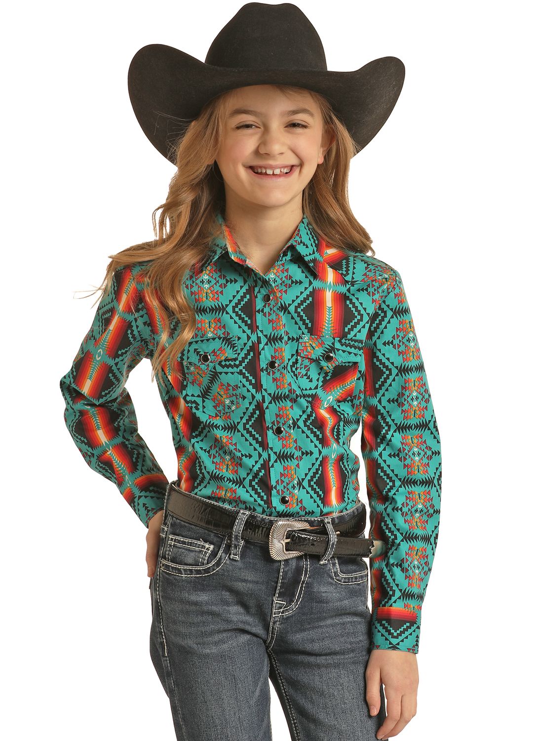 Rock & Roll Denim Girls RRGSOSRZ15, Kids Shirts: X Small