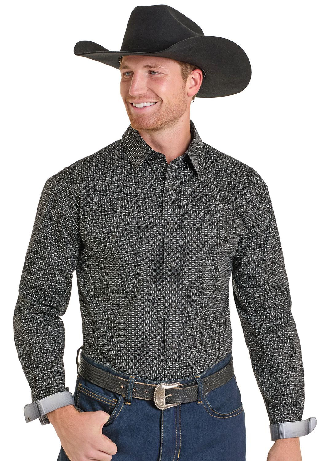 Rock & Roll Long Sleeve Snap RMN2S06924, XS-5X: S