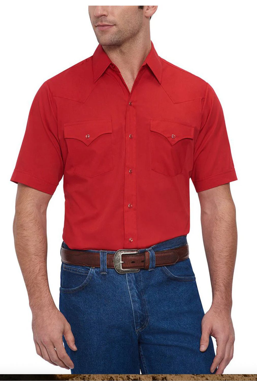 Men's Ely Cattleman Short Sleeve Solid Western Snap Shirt Men's Ely Cattleman Short Sleeve Solid Western Snap Shirt, XS-5X: S